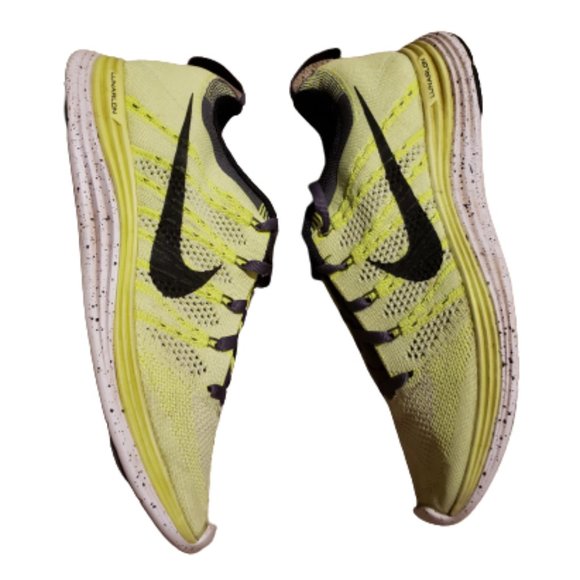 Nike Flyknit One Running Shoes Sneakers Volt Green / Gray Women's 8.5 Pre-owned - Picture 3 of 11